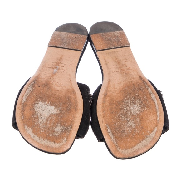 Isabel Marant Jelson Embellished Suede Bow Sandals - Picture 4 of 4